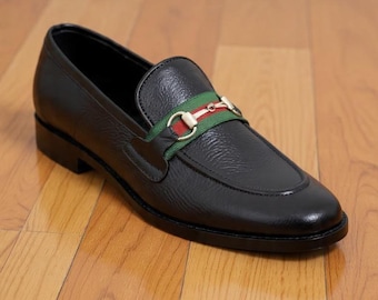 Mocasines formales de cuero para hombre – Diseño de lujo Horsebit – Calzado de vestir artesanal
