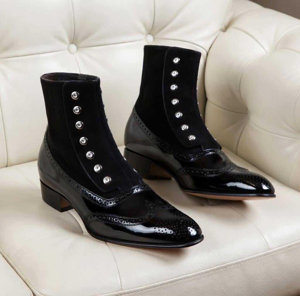 Men's Button Boots - Etsy
