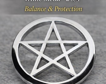Pentagram Altar Tile, Witch Altar Decor, Elemental Protection Tile, Sacred Space Tool,