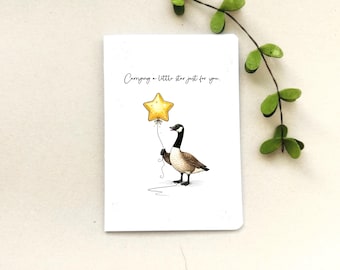 Canada Goose Star Balloon Card , Encouragement , Missing, thanks, Valentine's, friendship, Thinking of You Greeting