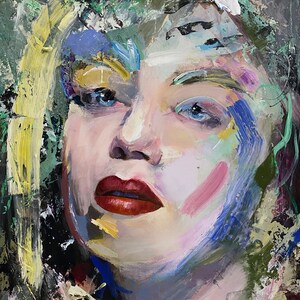 Figure Painting of a Woman in Harsh Light 11 by 14 inches Oil and Acrylic Painting