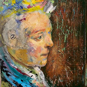 Figure Painting of a Woman in Thought Old Master Style 11 by 14 inches Oil and Acrylic Painting
