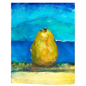 Still Life Painting oil on wood panel - PearH 11 x 14 inches