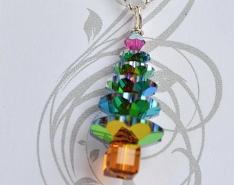 Sale Holiday Christmas Tree Pendant Necklace