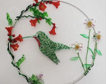 Hummingbird Wall or Suncatcher  Hanging