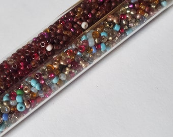 Glass Vintage Seed Beads 13/0 two small vials