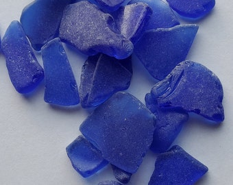 Sea Glass Genuine Mixed Lot of Cobalt Blue from Puerto Rico and England craft grade