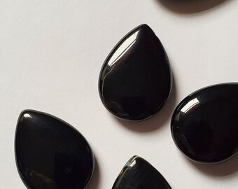 Black Agate Stone Beads Teardrop