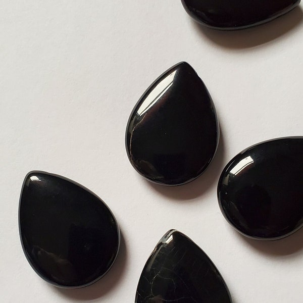 Black Agate Stone Beads Teardrop