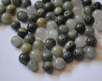 Greenline Jasper Gemstone beads 6mm
