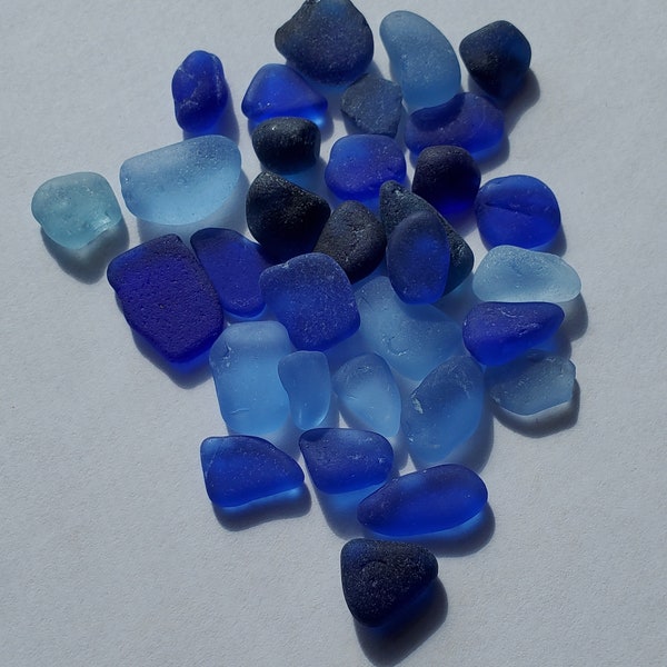 Seaham Sea Glass Genuine Mixed  Mini smalls Lot Blues