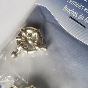 Metal Clasps Round silver set of 2