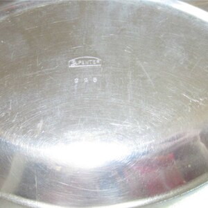 Vintage vroege Amerikaanse Pewter Devided Plate afbeelding 5