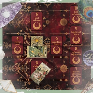 Mantel de altar de Dark Academia, mantel para tiradas de tarot con cruz celta, mantel pagano para aprender a leer las cartas del tarot, funda para cartas del tarot, accesorios para el tarot