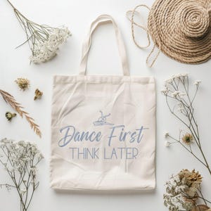 Dance Bag for Girls, Ballet Bag, Toddler Dance Bag, Dance Mom Canvas Tote Bag, Girls Dance Cute Tote Bag, Dance Teacher, Dancer Gift for Her