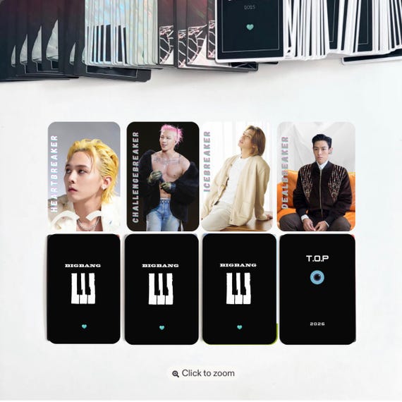 Bigbang Photocard Set Designed by Vips | G-dragon TOP Youngbae D