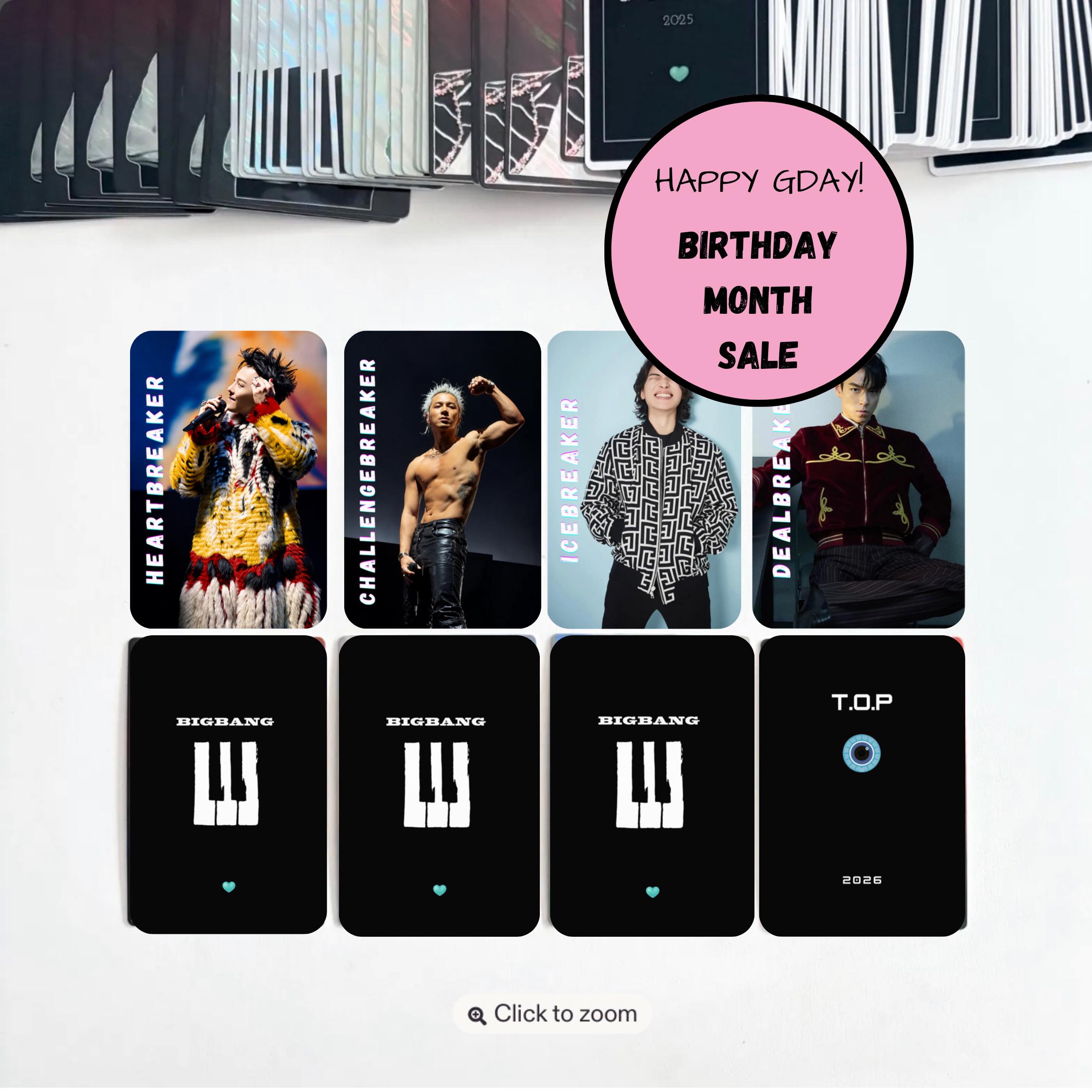 Bigbang Photocard Set Designed by Vips | G-dragon TOP Youngbae D