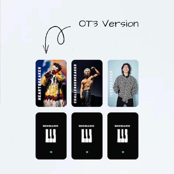 Bigbang Photocard Set Designed by Vips | G-dragon TOP Youngbae D