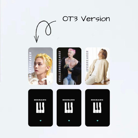 Bigbang Photocard Set Designed by Vips | G-dragon TOP Youngbae D