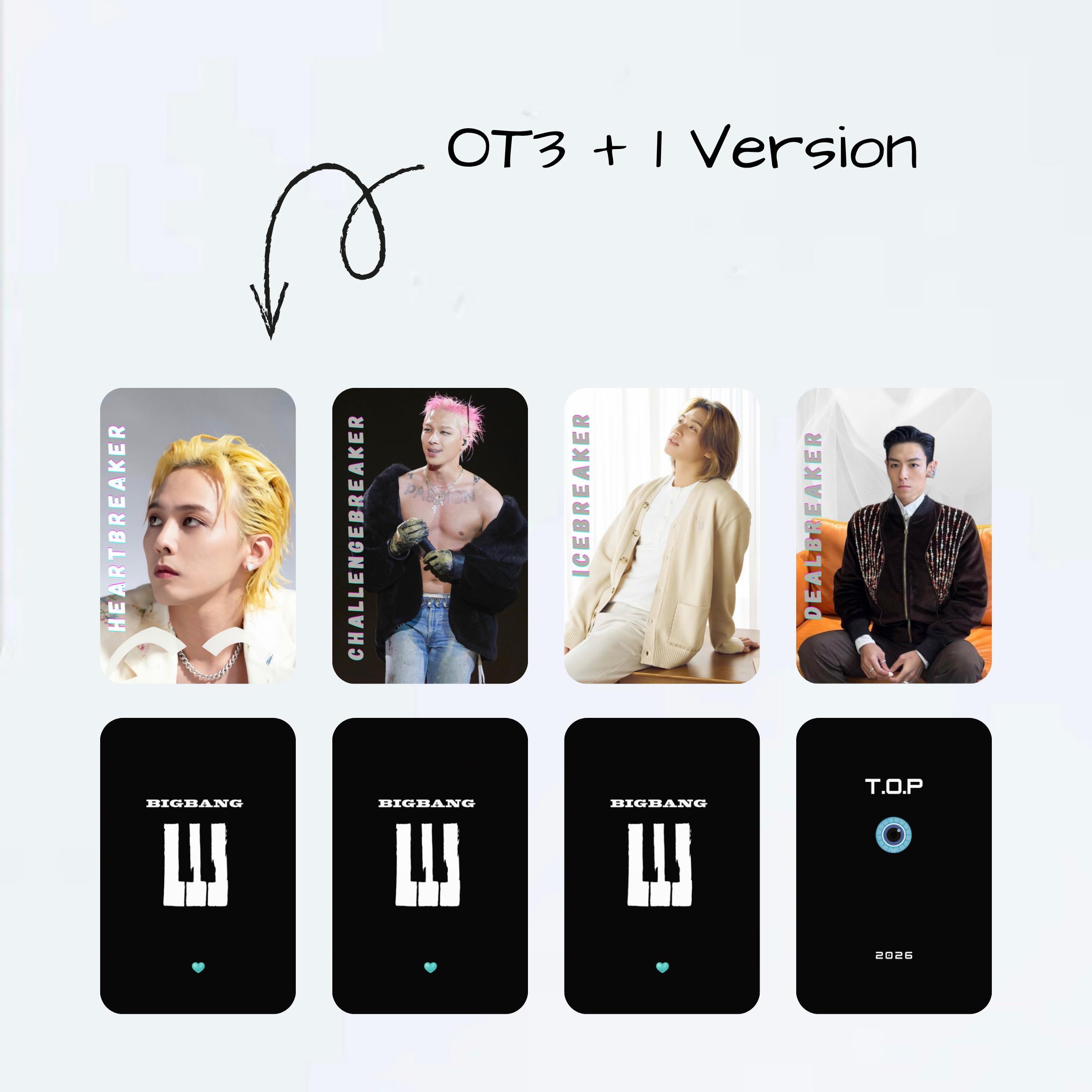 Bigbang Photocard Set Designed by Vips | G-dragon TOP Youngbae D