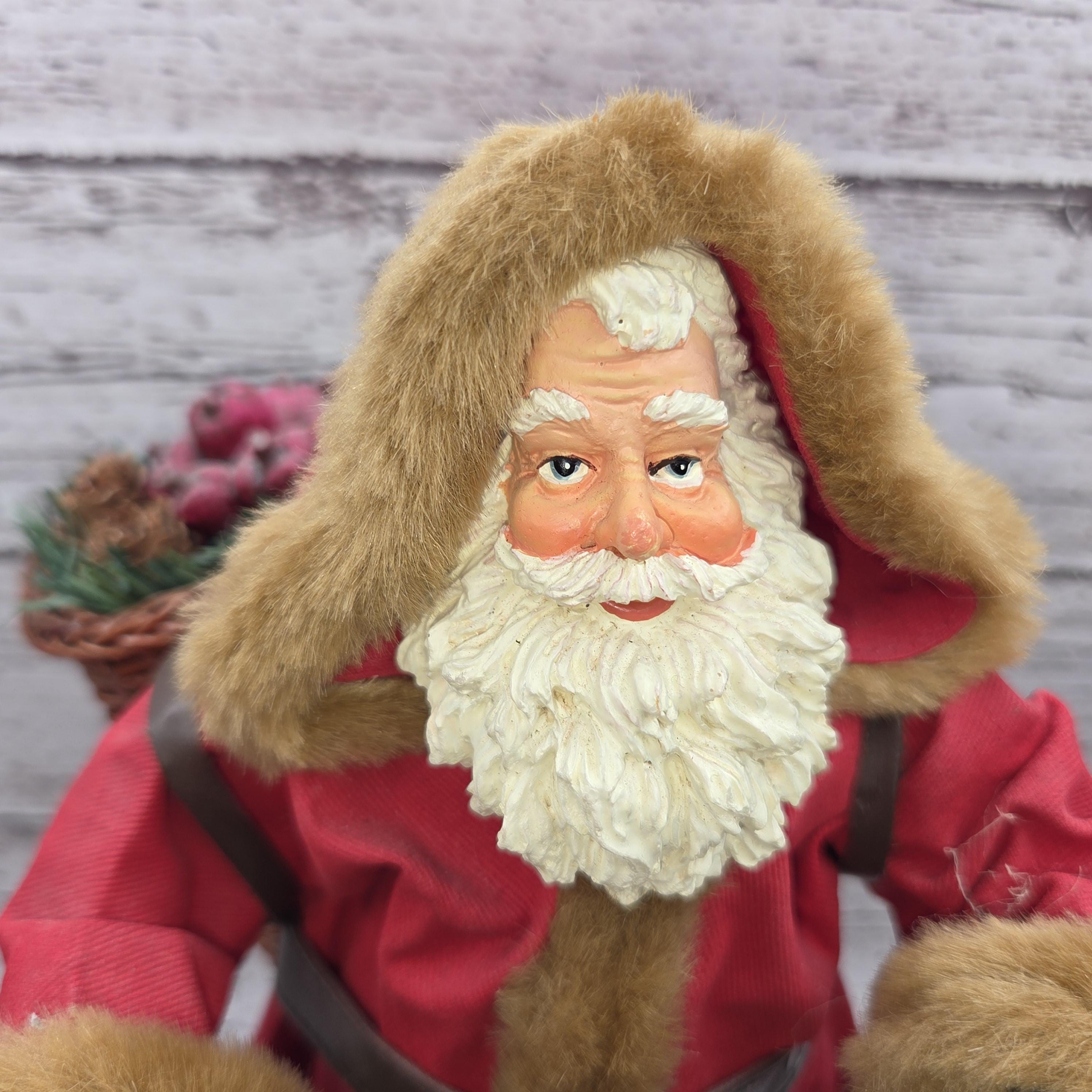 ヴィンテージ　ファブリックマルシェ（アメリカ製） サンタクロースの置物約25cm ヴィンテージ ファブリックマルシェ（アメリカ製） サンタクロースの