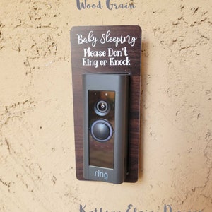 Baby Sleeping Do Not Ring or Knock Video Doorbell Surround