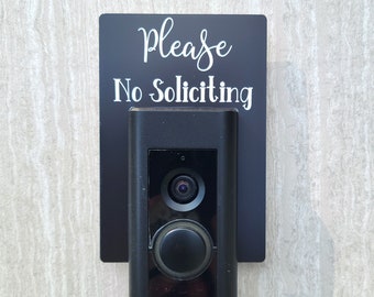 Please No Soliciting Video Doorbell Sign