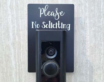 Please No Soliciting Video Doorbell Sign