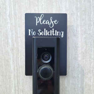 Please No Soliciting Video Doorbell Sign
