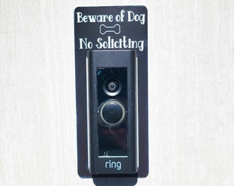 Beware of Dog No Soliciting Video Doorbell Surround