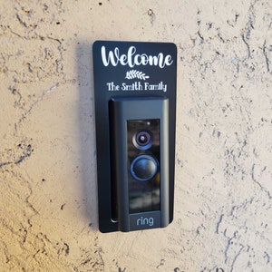 Custom Last Name Welcome Video Doorbell Surround
