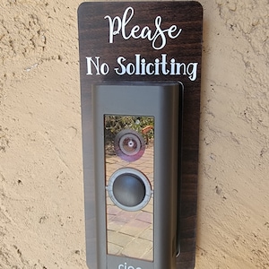 Please No Soliciting Video Doorbell Surround