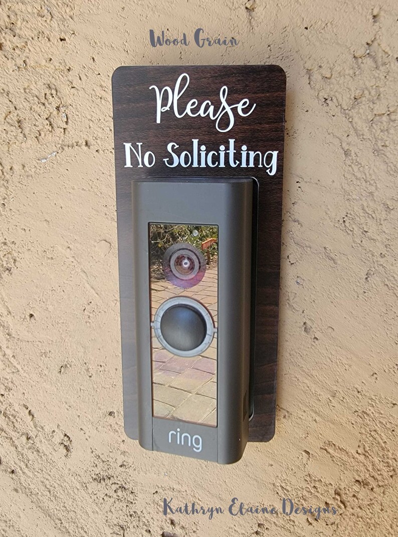 Noel & No Soliciting Video Doorbell Surround 2 Pack - Etsy