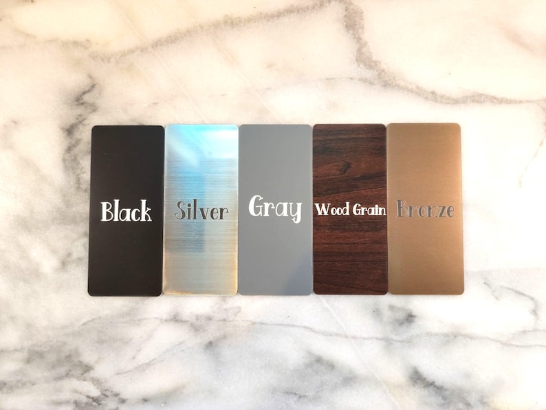 color options black, silver, gray, wood grain, bronze