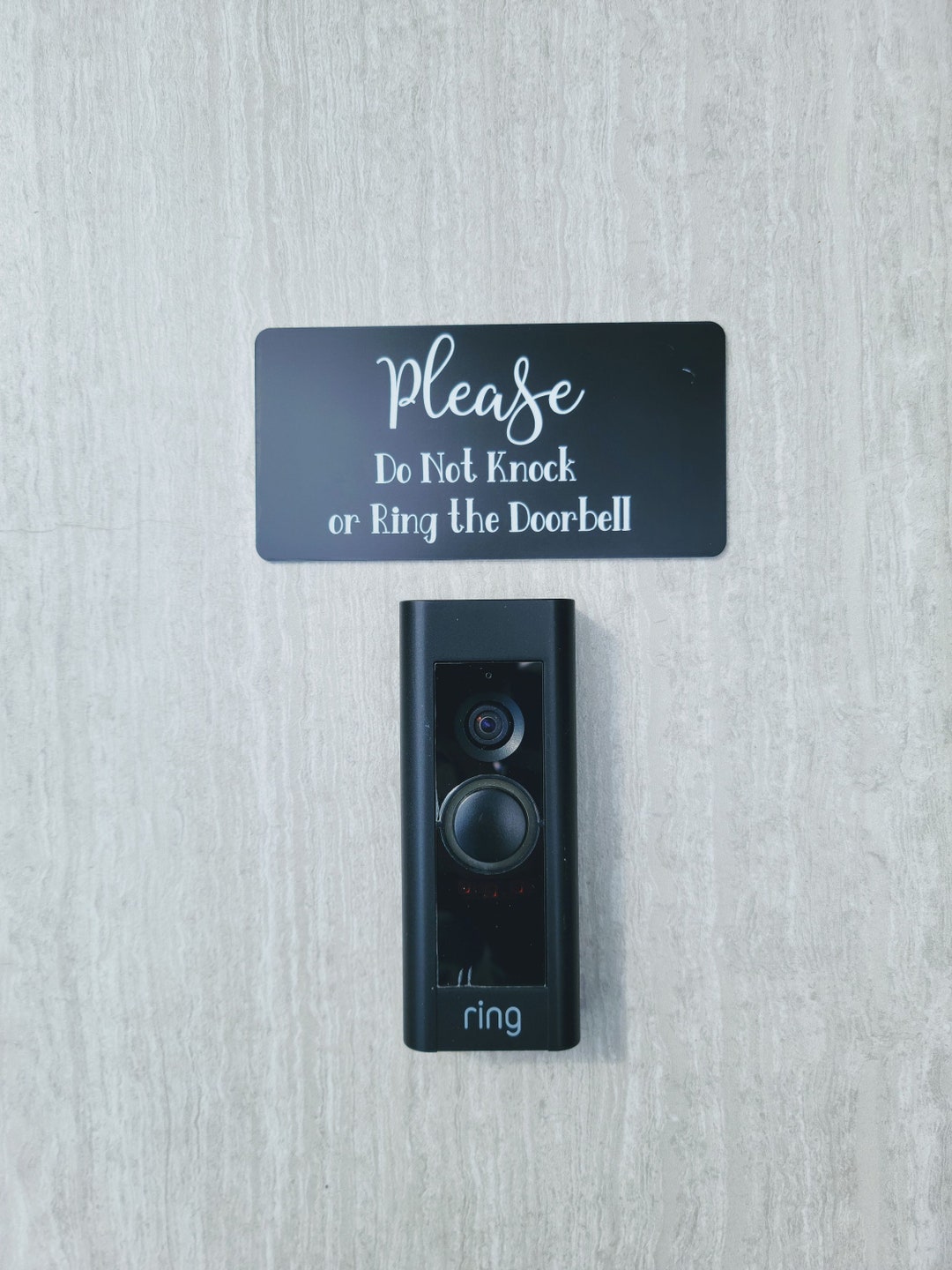Please Do Not Knock or Ring the Doorbell Rectangle Doorbell Sign Etsy