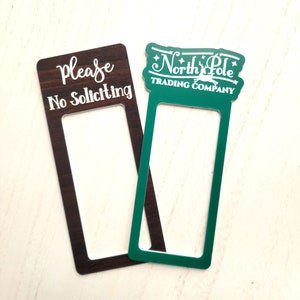 Please No Soliciting & Winter Video Doorbell Surround 2 Pack