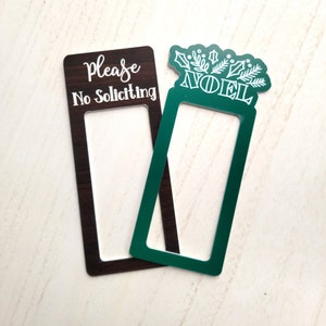 Noel & No Soliciting Video Doorbell Surround 2 Pack