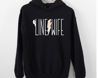 Lineman Wife Leopard Print Sweatshirt, Line Wife Gift