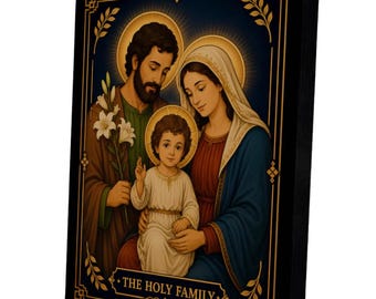 The Holy Family Catholic Wood Panel Wall Art
