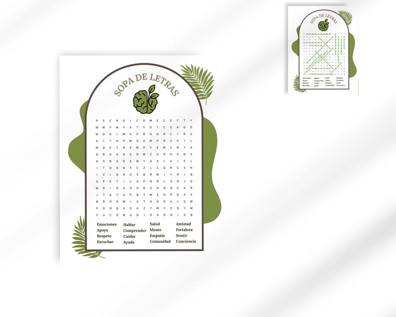Spanish Mental Health Word Search | Sopa de Letras (PDF) image 2