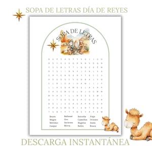 Sopa de Letras Día de Reyes: Spaanse woordzoeker drie koningen