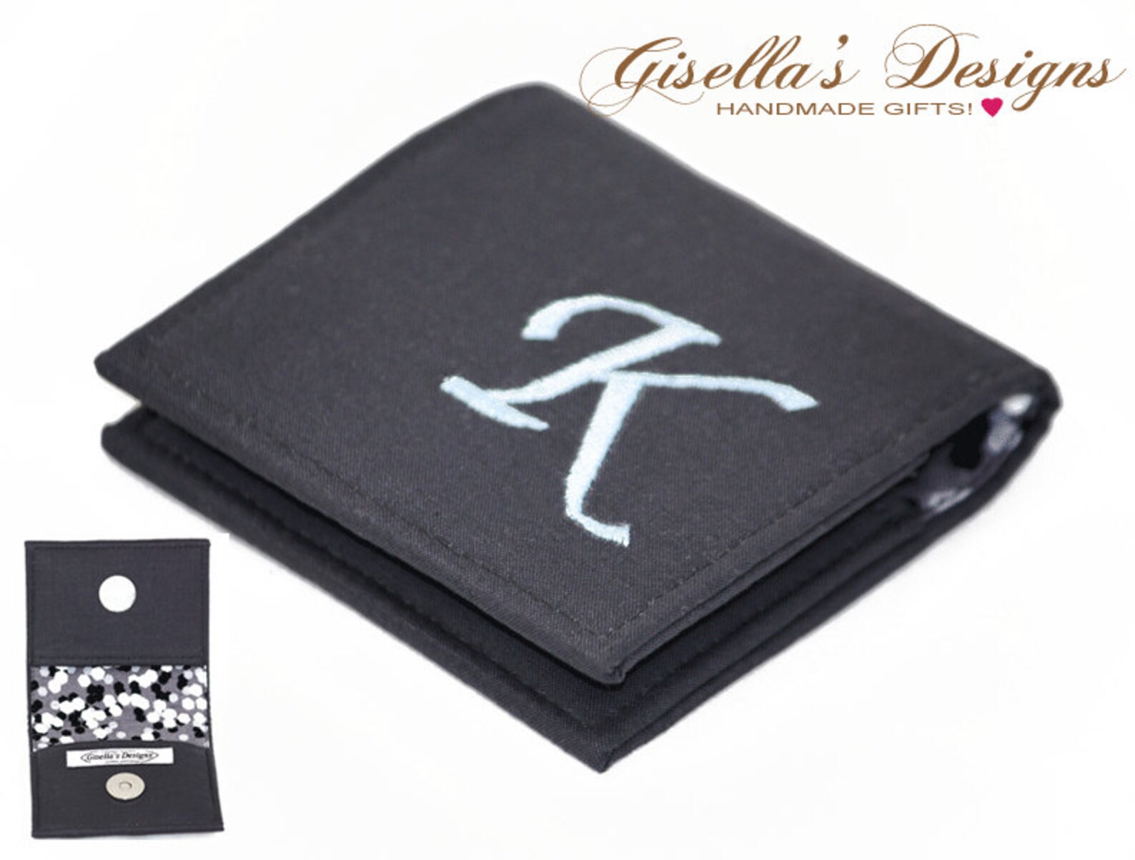 Charcoal Square Business card holder 2 x 2 Etsy