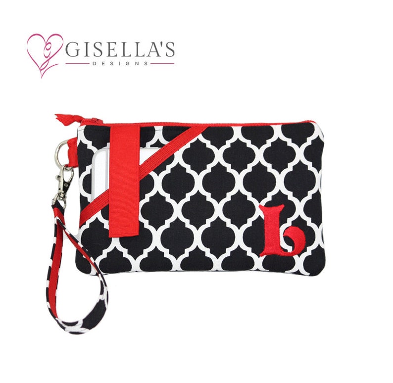 Personalized Cell Phone Wallet Wristlet With ID Window Pocket Etsy