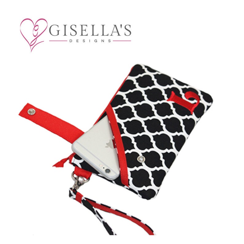 Personalized Cell Phone Wallet Wristlet With ID Window Pocket Etsy