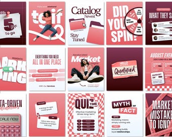 Modern Marketing Canva Social Media Templates Pack | B2B Business Instagram Posts | Content Creator Branding Bundle | Small Business Kit