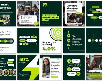 100 B2B Digital Modern Marketing Social Media Post + Story Templates | Canva Free Editable
