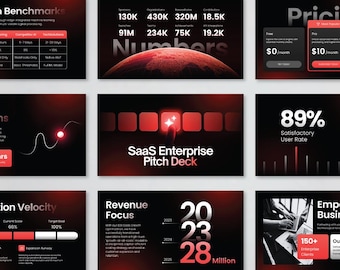 AI & SaaS Enterprise Pitch Deck Template | Canva Editable Presentation for PowerPoint | Tech Modern Marketing Investor Pitch PPT Design