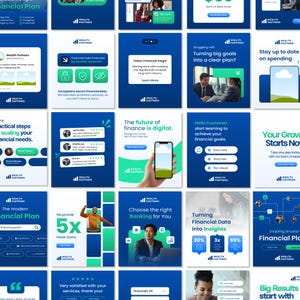 Modelos de postagens para redes sociais com estilo corporativo | Canva gratuito e editável