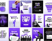 Corporate Business Social Media Post + Story Templates for LinkedIn & Instagram | Canva Editable Templates | Modern B2B Business Content