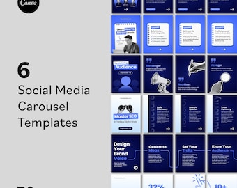 LinkedIn & Instagram Carousel Templates | B2B Marketing Social Media Posts | Canva Free Editable Corporate Business Content